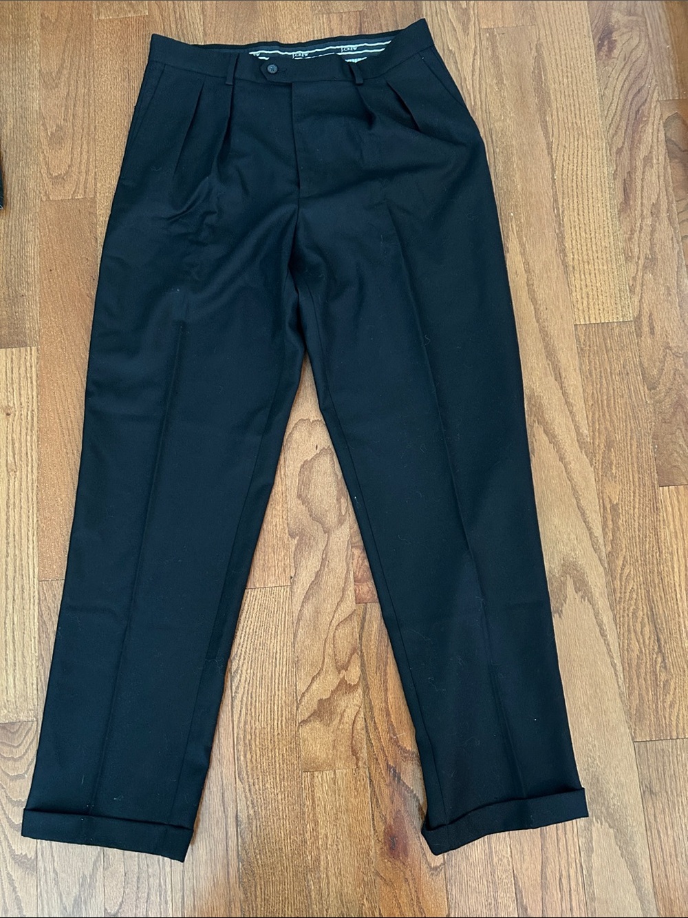 J. Crew Classic Fit 100% Wool Black Pleated Men's Dress Pants Size 34